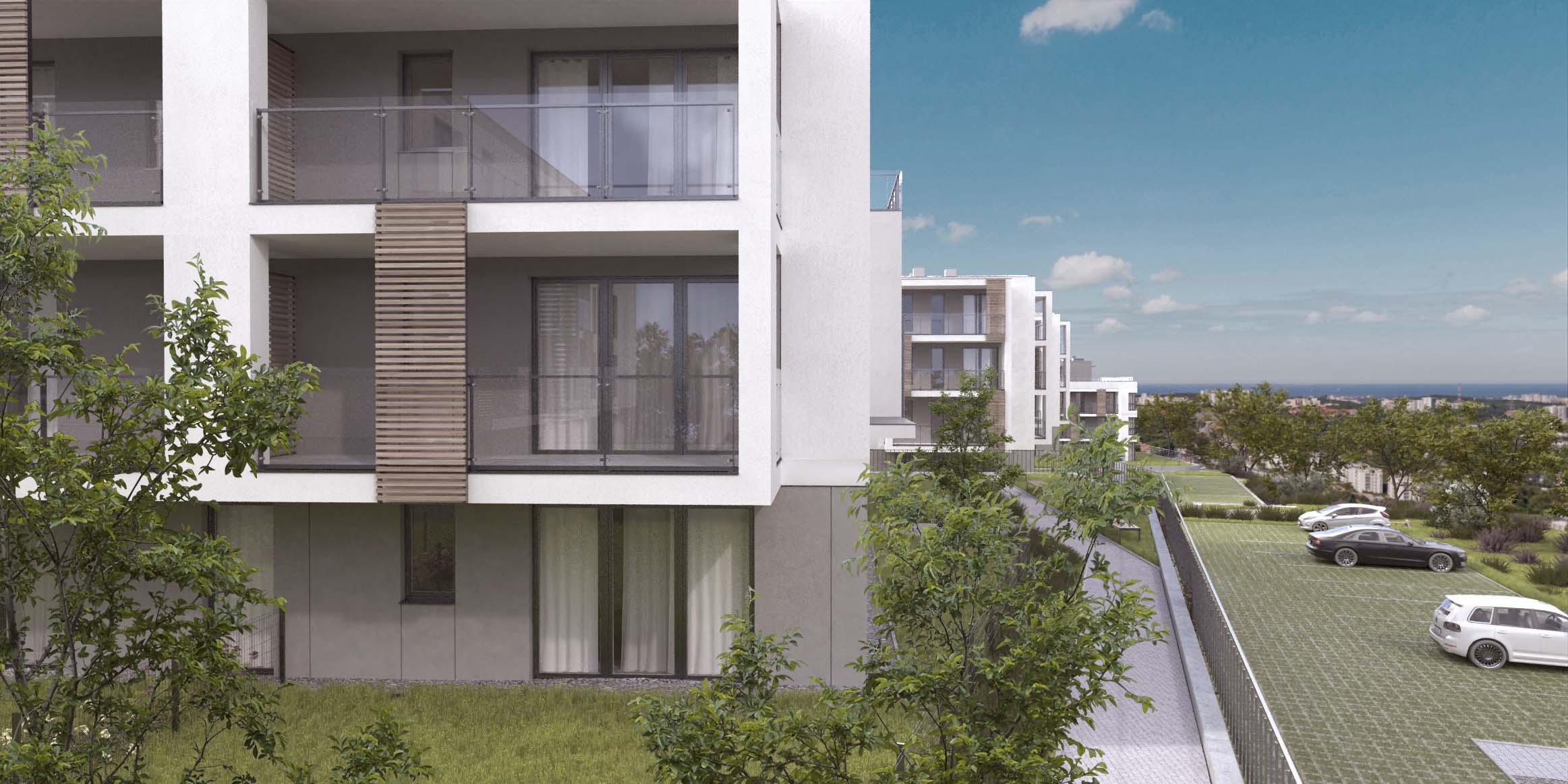 Fotorealistyczna Wizualizacja 3d Osiedle mieszkaniowe architektura
