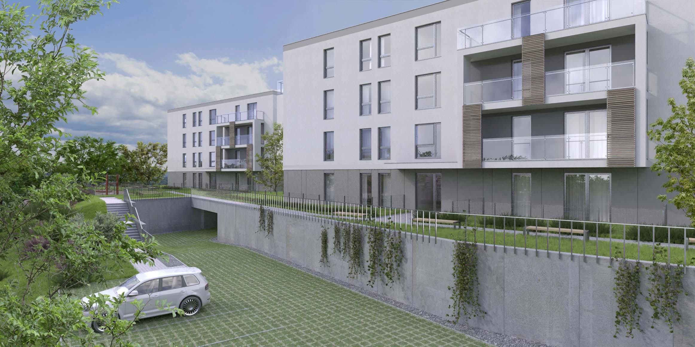 Fotorealistyczna Wizualizacja 3d Osiedle mieszkaniowe architektura