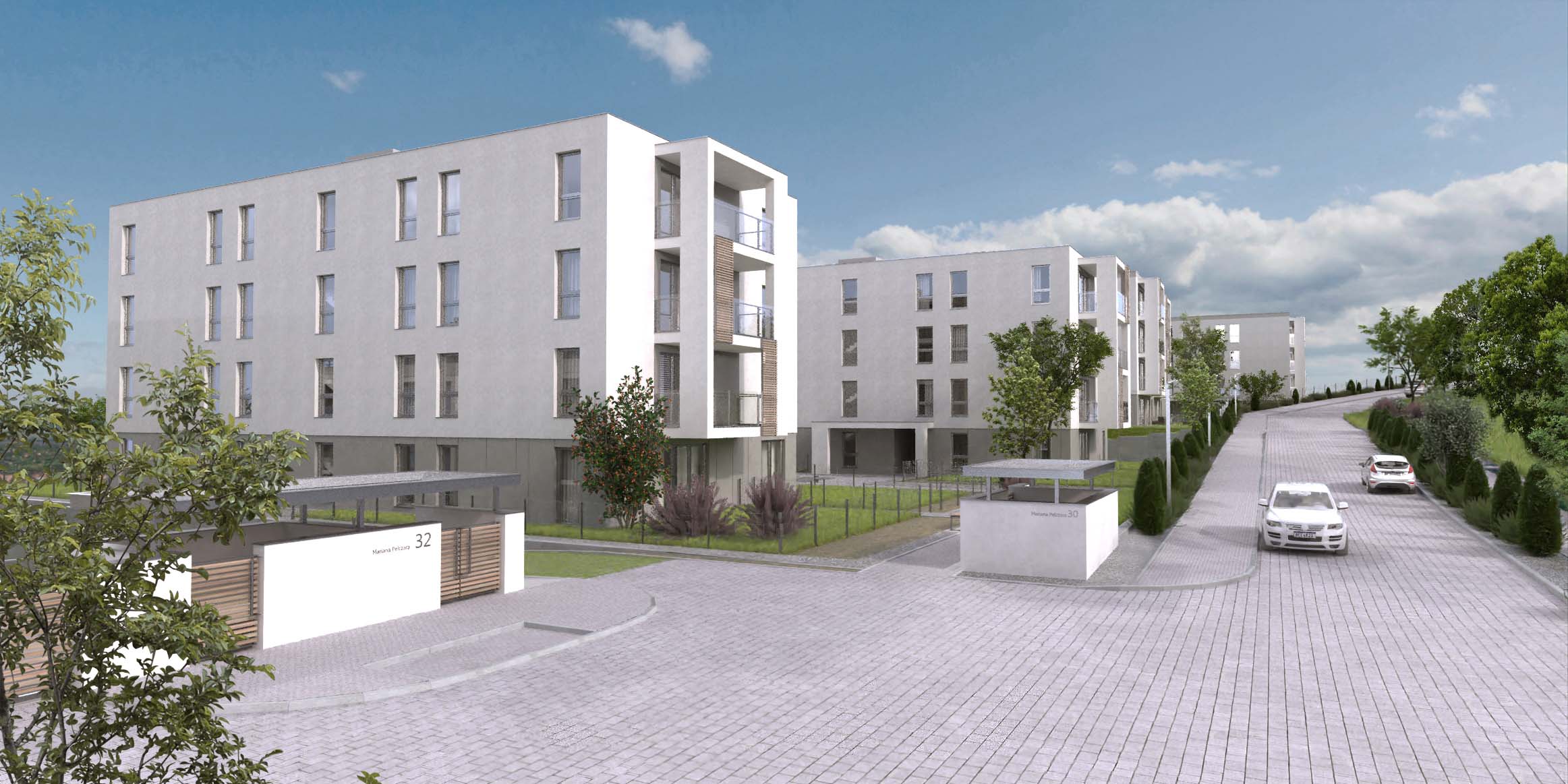 Fotorealistyczna Wizualizacja 3d Osiedle mieszkaniowe architektura