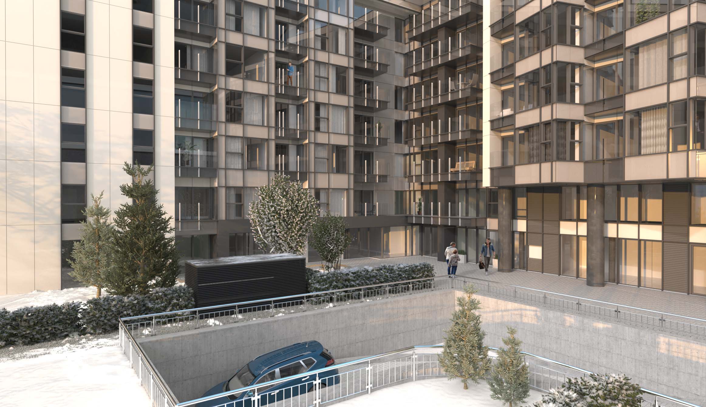 Fotorealistyczna Wizualizacja 3d Osiedle mieszkaniowe architektura