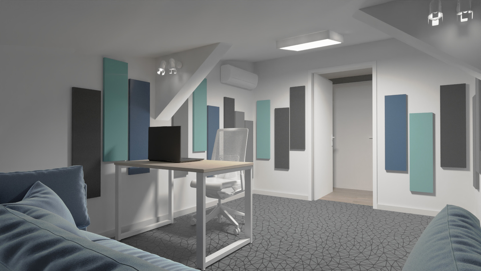 Projektowanie Wnętrz Wizualizacja fotorealistyczna Obiekt biurowy