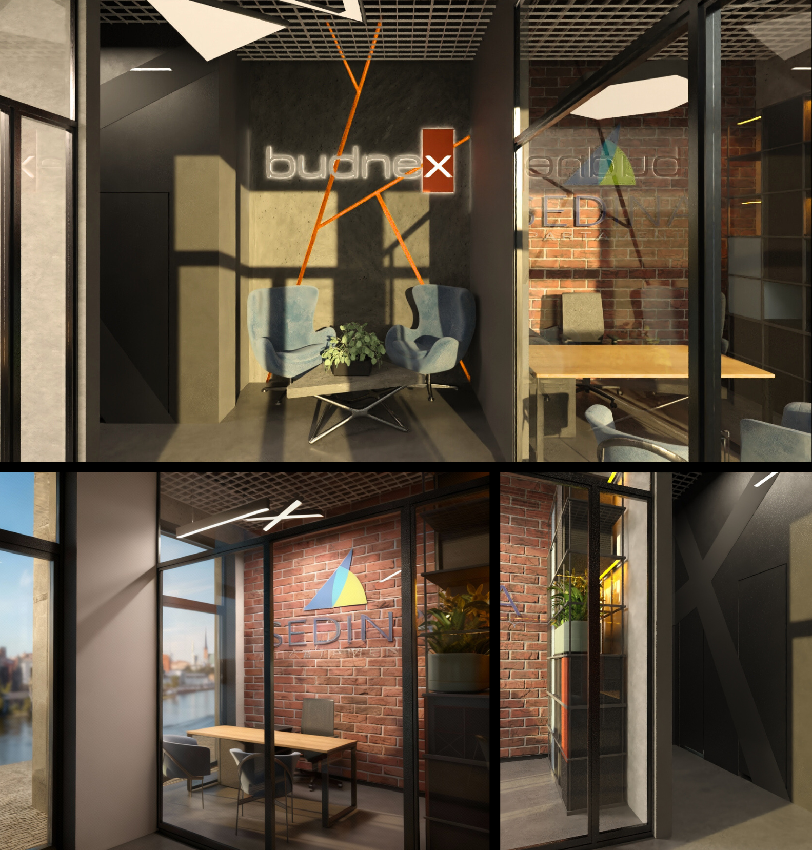 Projekt i wizualizacja Biura Budnex